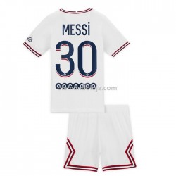 Camisola Paris Saint-Germain Lionel Messi 30 Criança Equipamento Quarto 2021-2022 Manga Corta